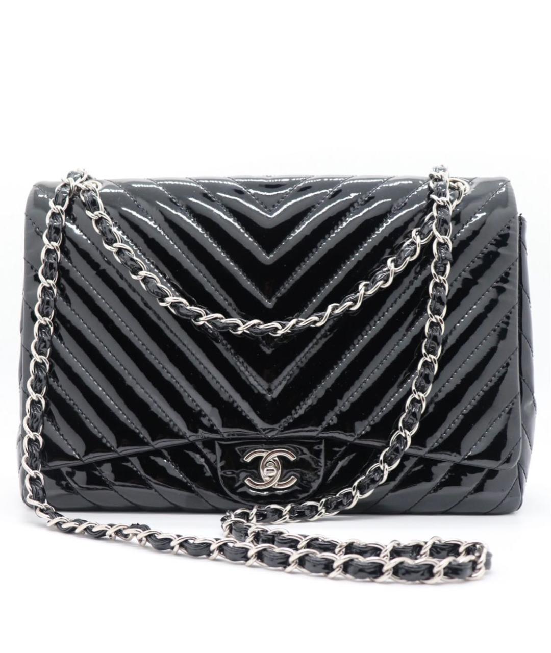 CHANEL Черная кожаная сумка через плечо, фото 9