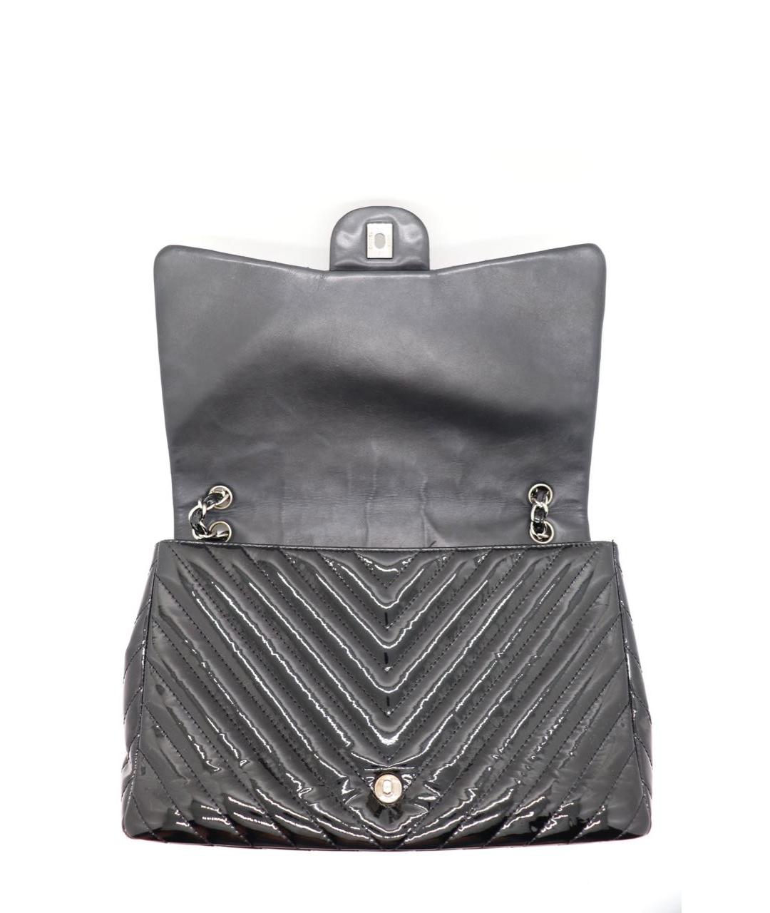 CHANEL Черная кожаная сумка через плечо, фото 6