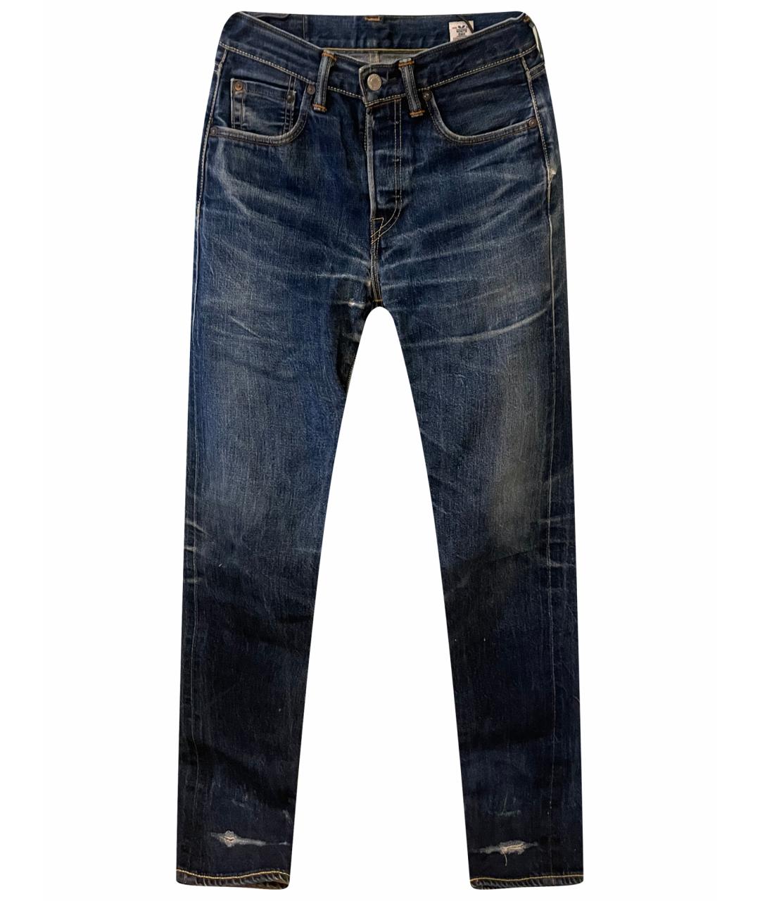 LEVI'S Синие хлопковые прямые джинсы, фото 1