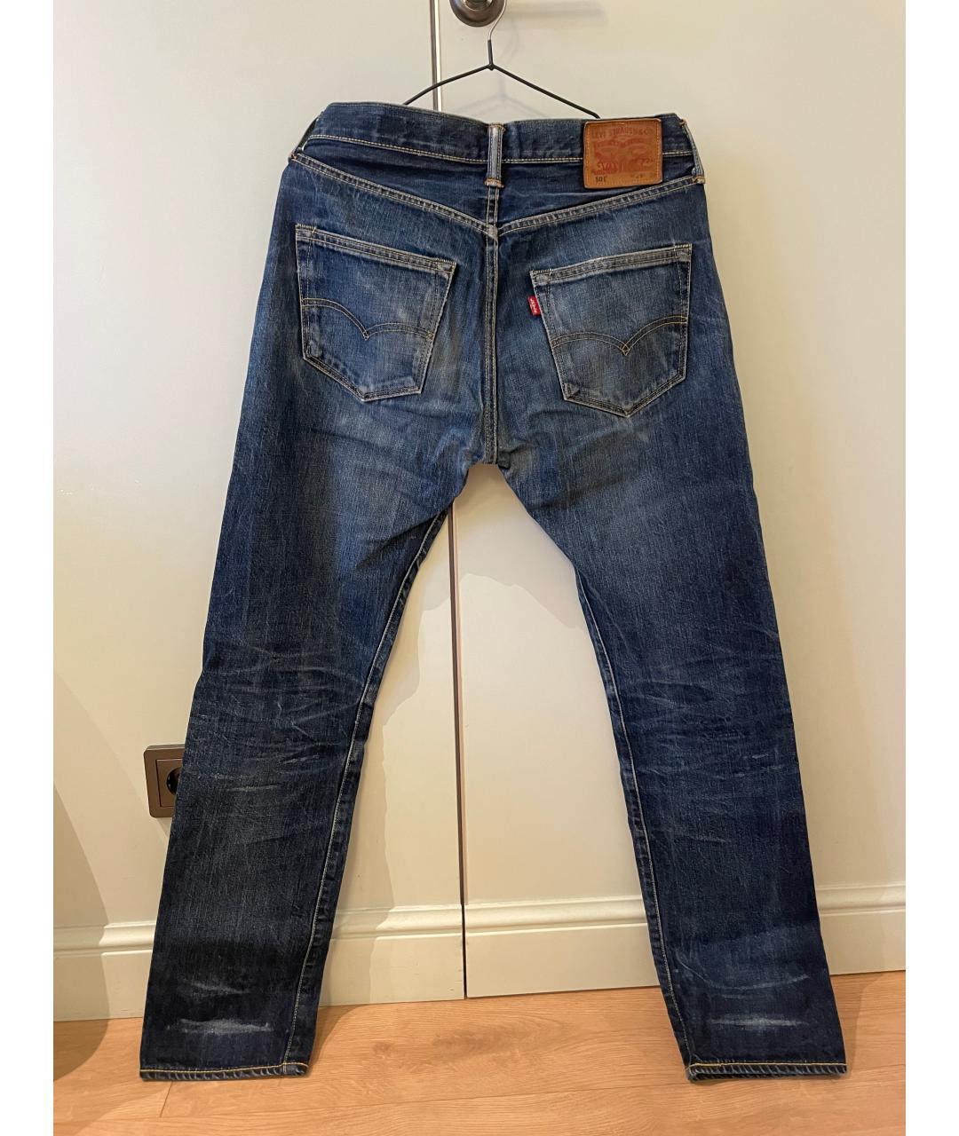LEVI'S Синие хлопковые прямые джинсы, фото 2
