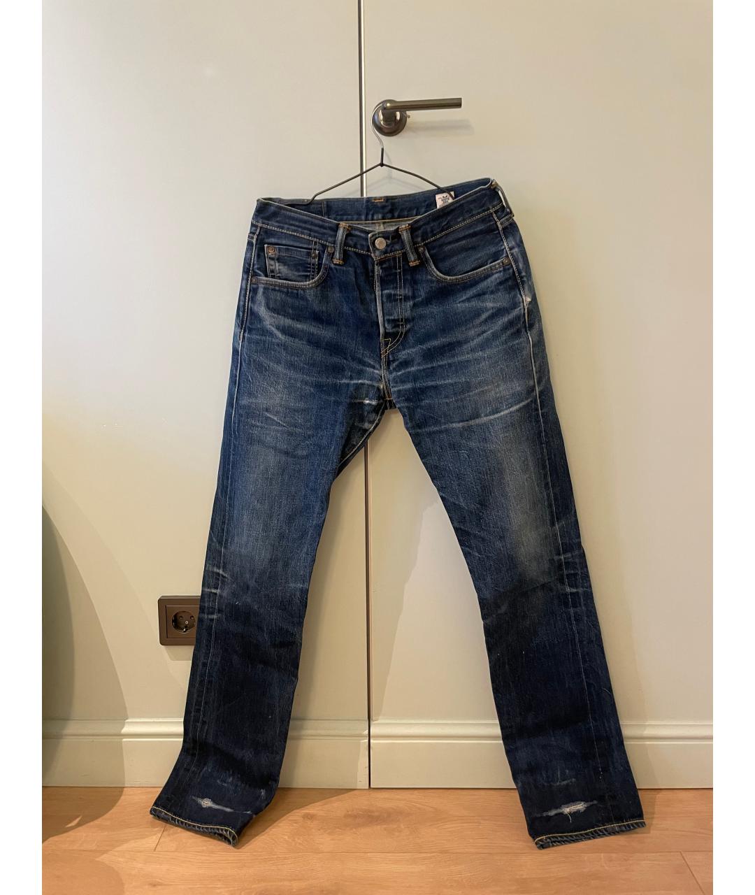 LEVI'S Синие хлопковые прямые джинсы, фото 7