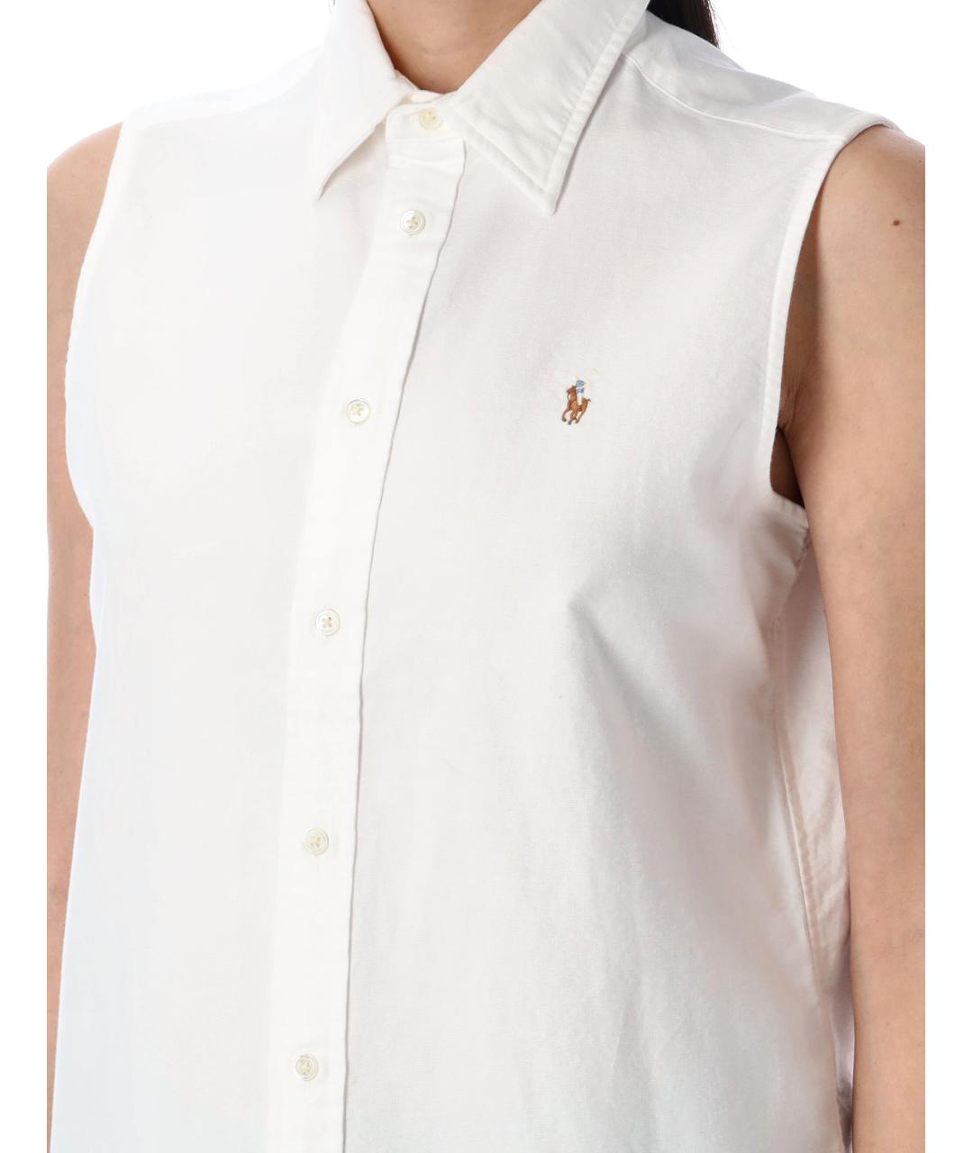 POLO RALPH LAUREN Белая хлопковая рубашка, фото 3