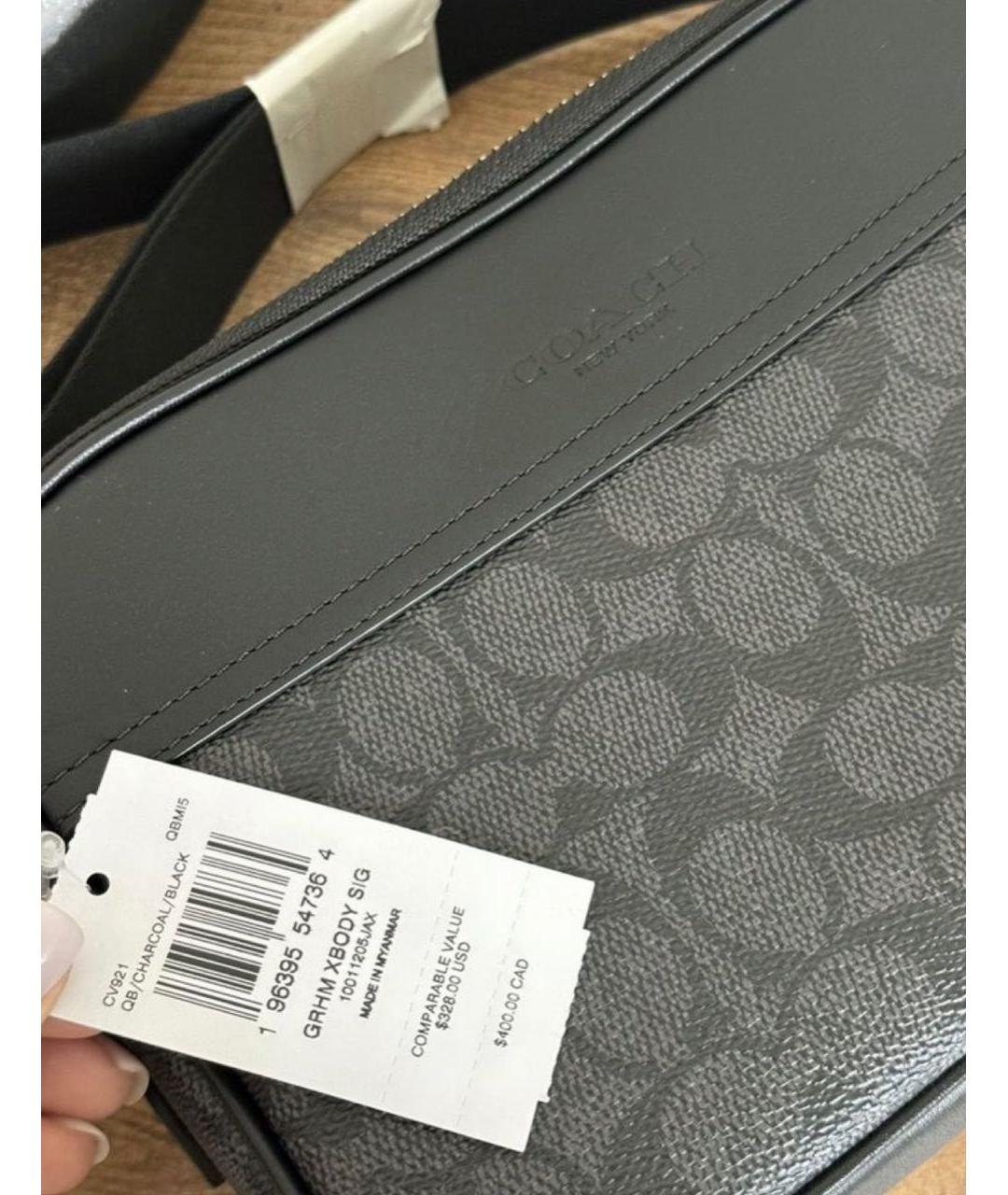 COACH Черная сумка на плечо, фото 7