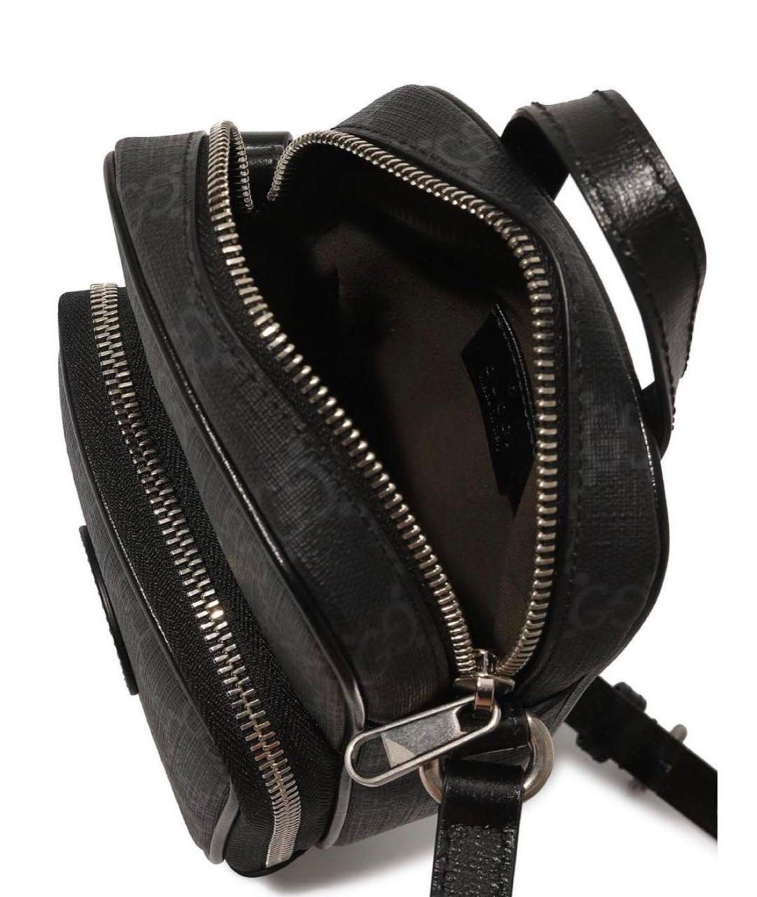 GUCCI Антрацитовая барсетка, фото 5