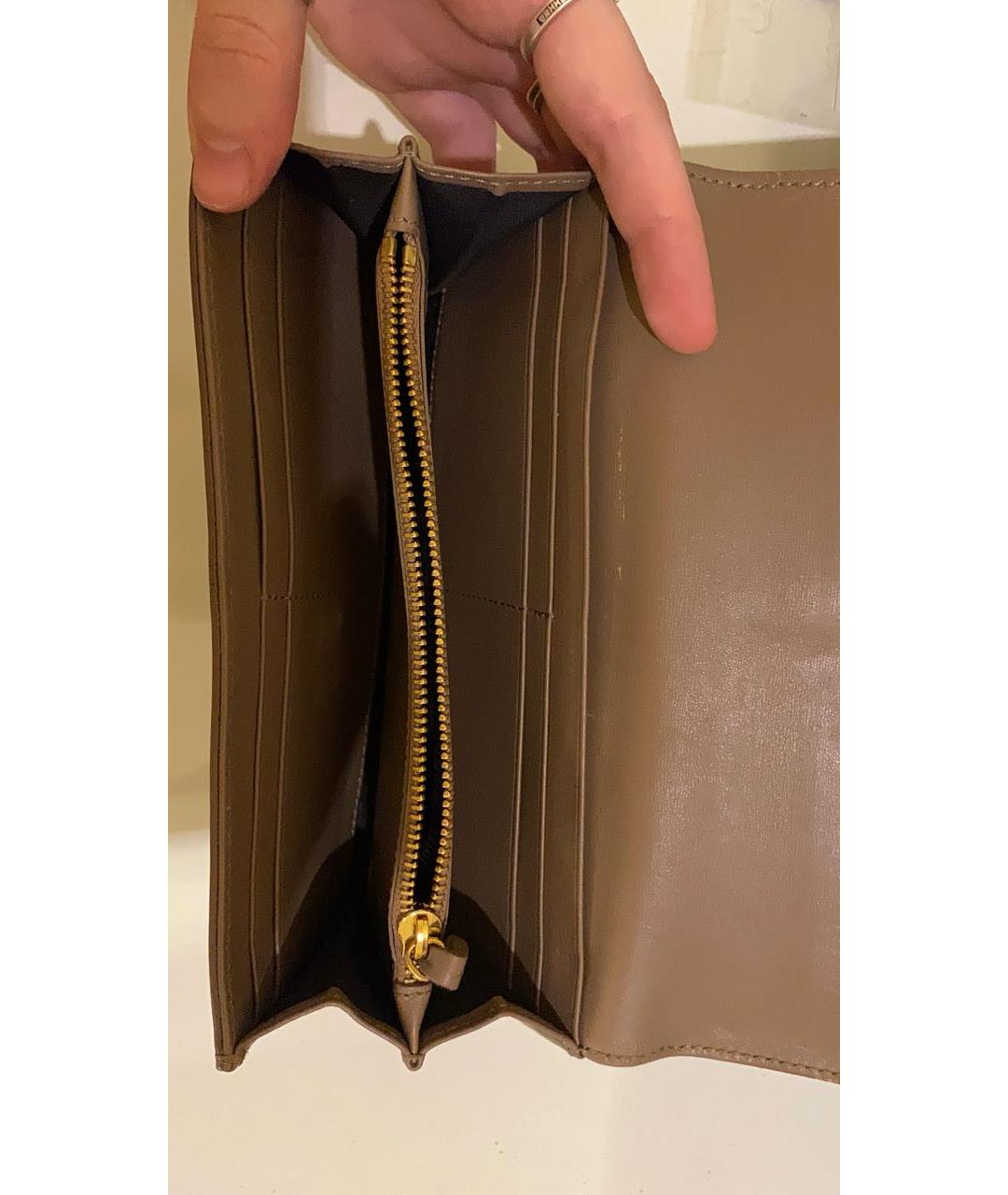 VERSACE Коричневый кожаный кошелек, фото 5