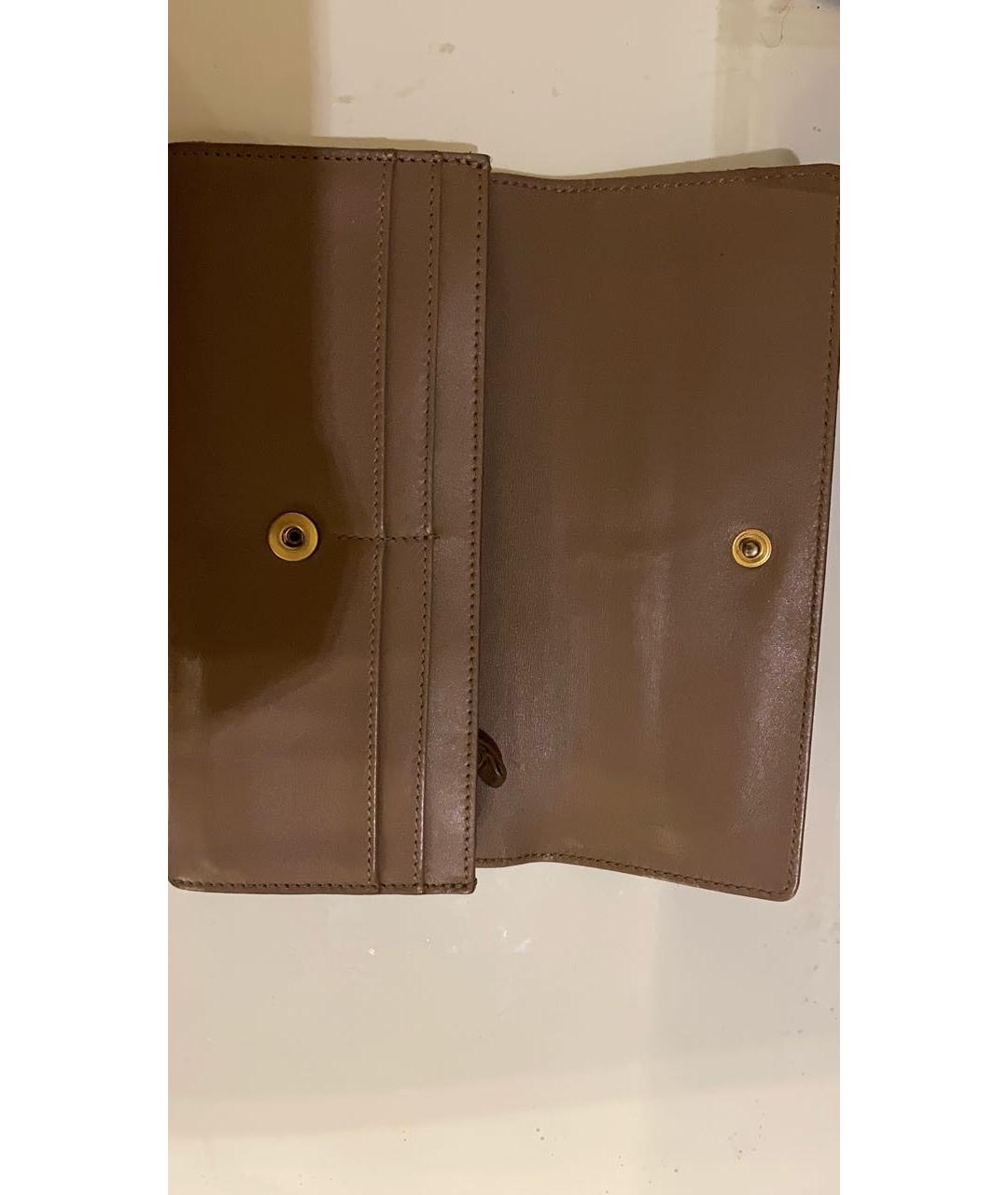 VERSACE Коричневый кожаный кошелек, фото 2