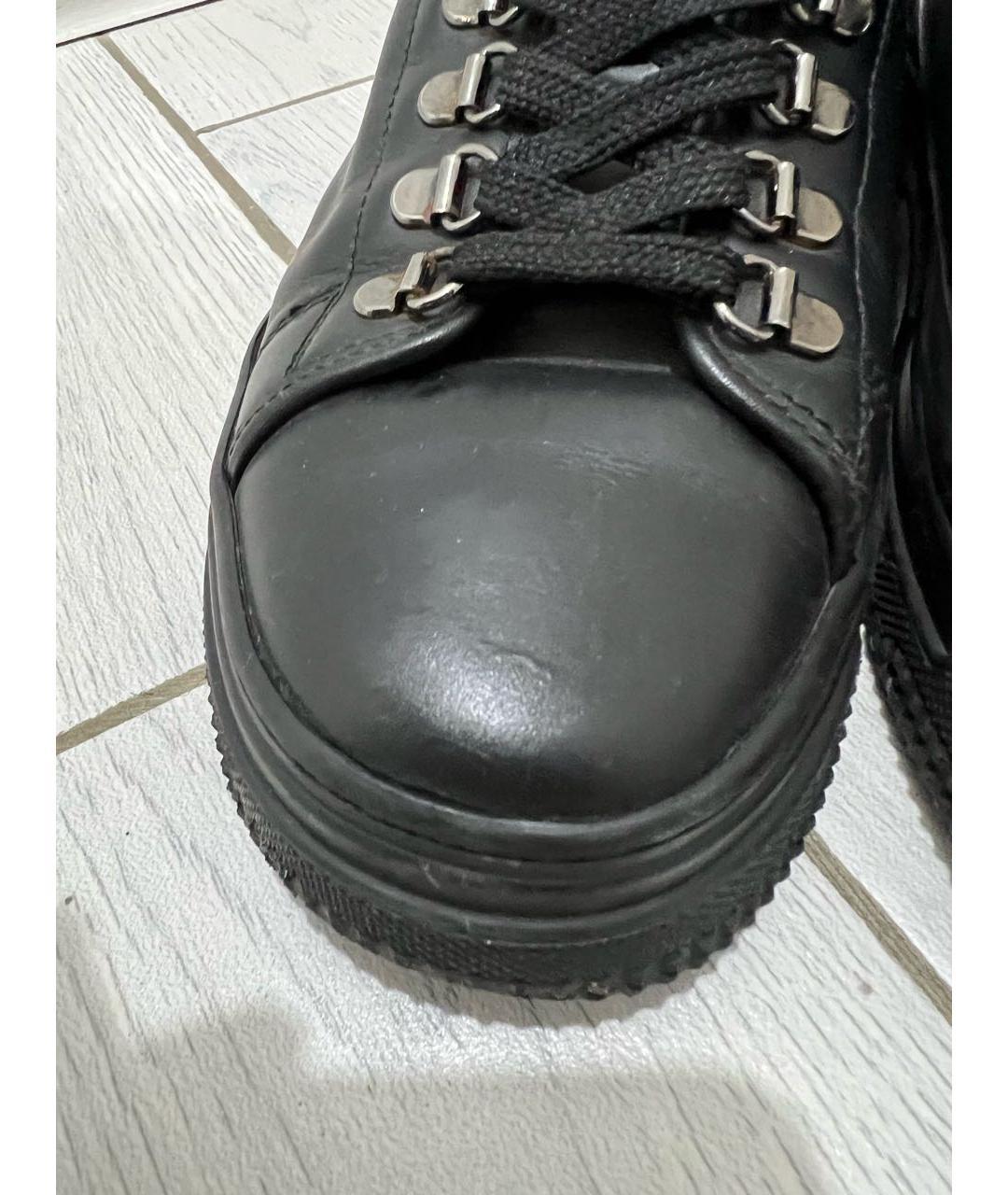 VALENTINO Черные кожаные кроссовки, фото 6