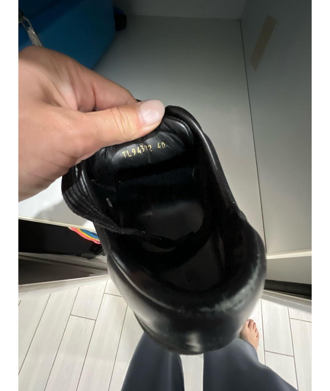 VALENTINO Черные кожаные кроссовки, фото 8