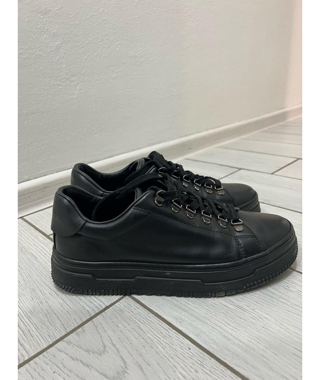 VALENTINO Черные кожаные кроссовки, фото 9