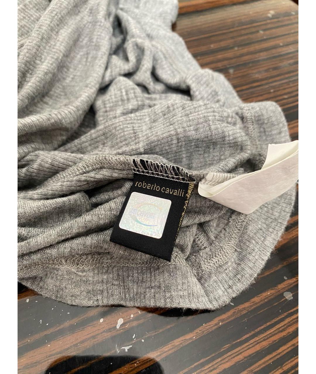 JUST CAVALLI Серая вискозная майка, фото 4