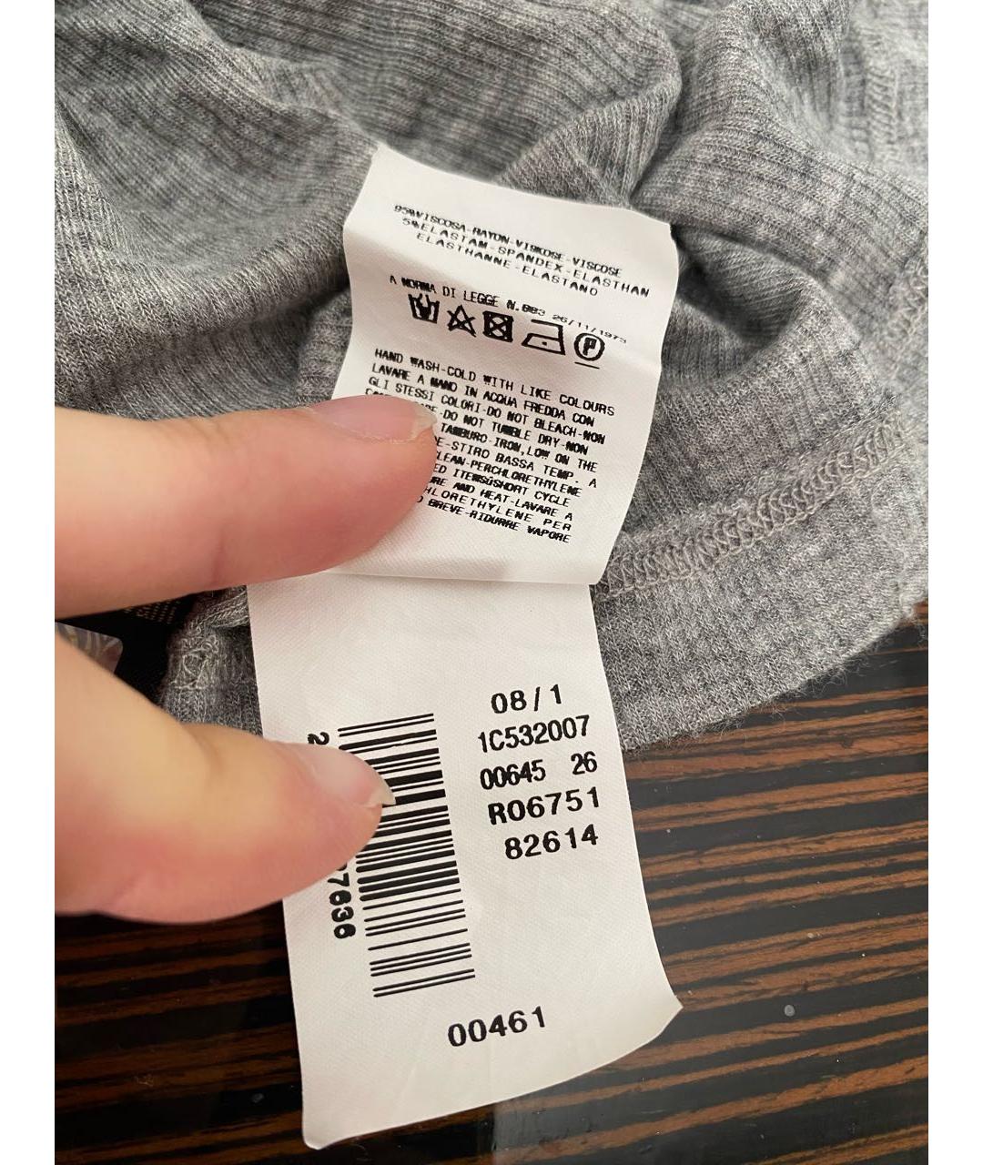 JUST CAVALLI Серая вискозная майка, фото 6