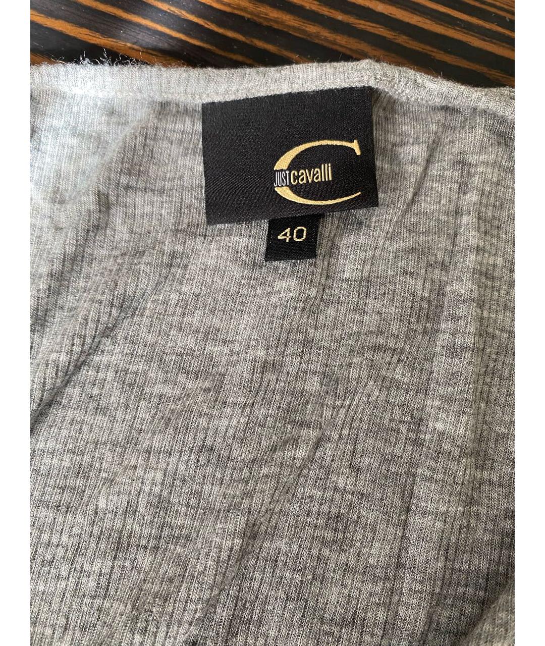 JUST CAVALLI Серая вискозная майка, фото 3