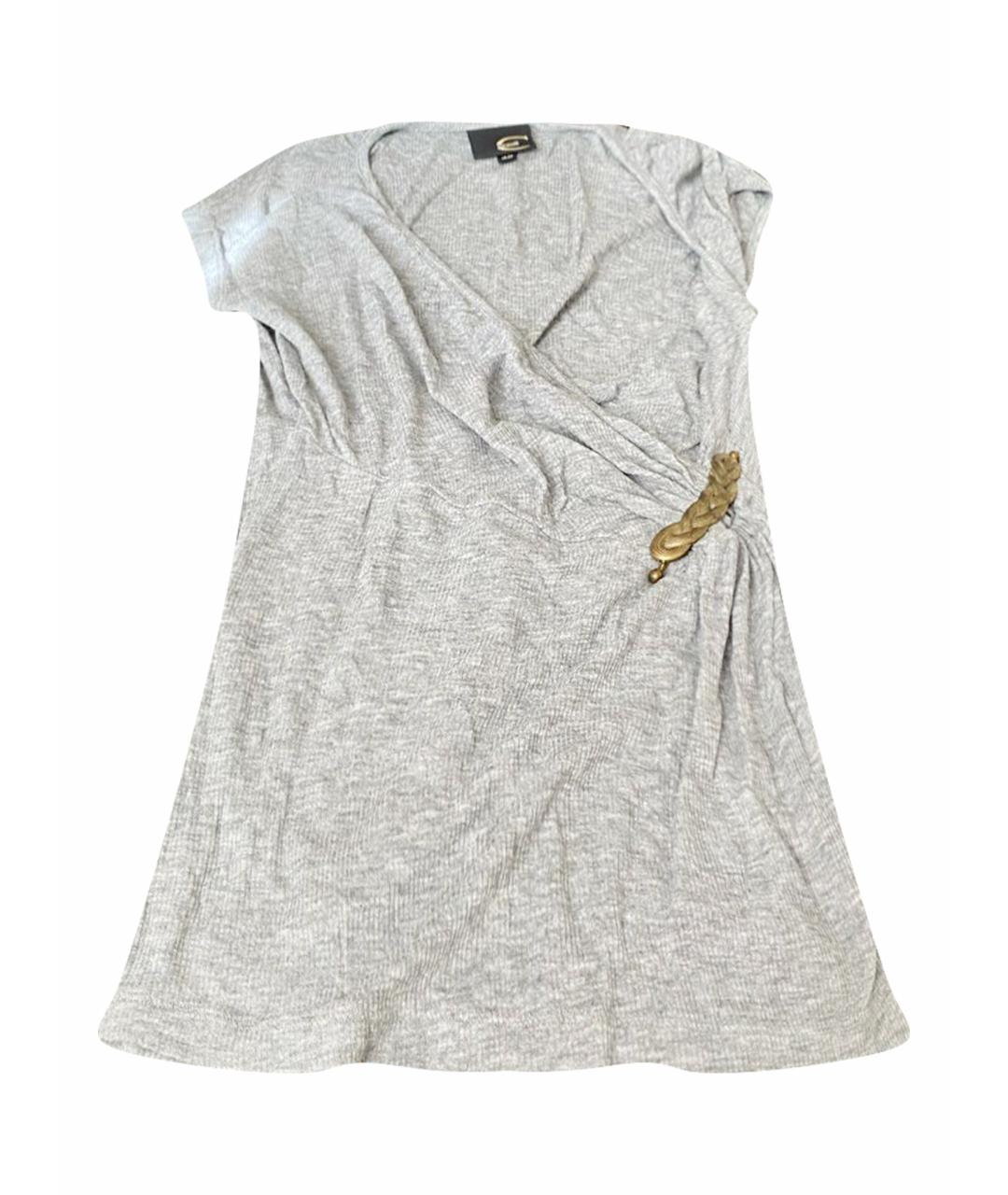 JUST CAVALLI Серая вискозная майка, фото 1