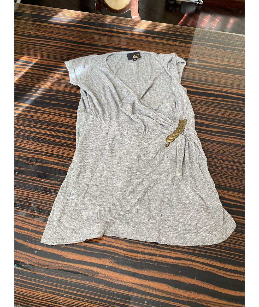 JUST CAVALLI Серая вискозная майка, фото 9