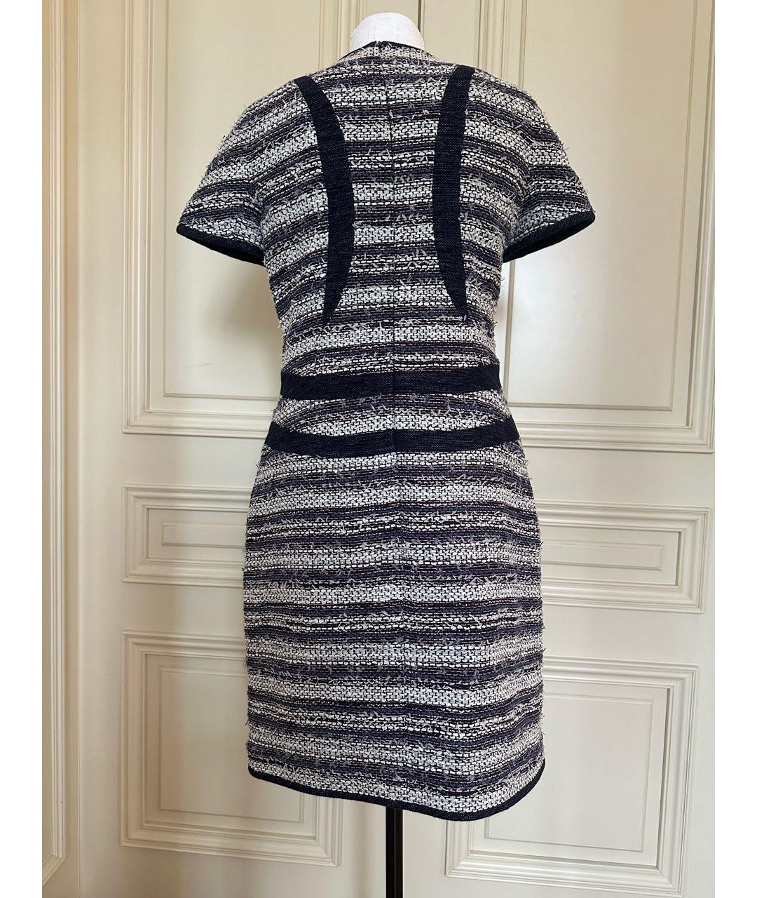 CHANEL Серое твидовое повседневное платье, фото 2