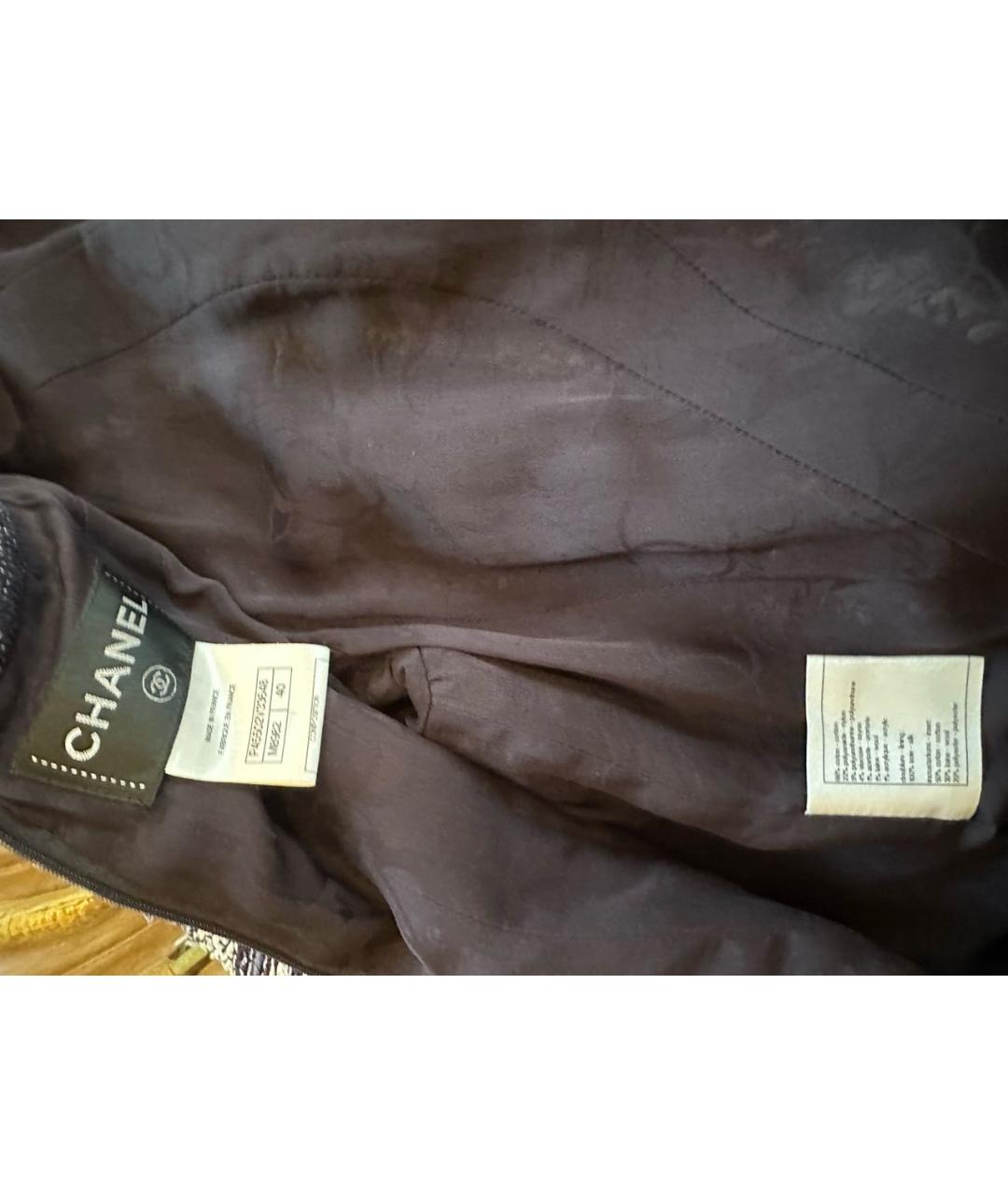 CHANEL Серое твидовое повседневное платье, фото 4