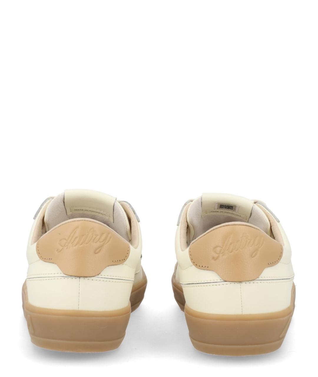 AUTRY Бежевые кожаные кроссовки, фото 3