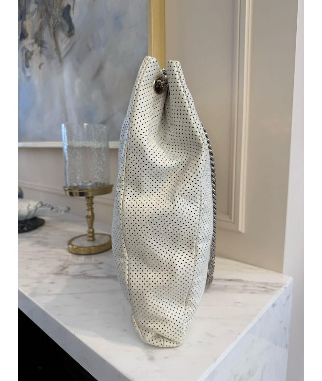 CHANEL Белая кожаная сумка тоут, фото 2