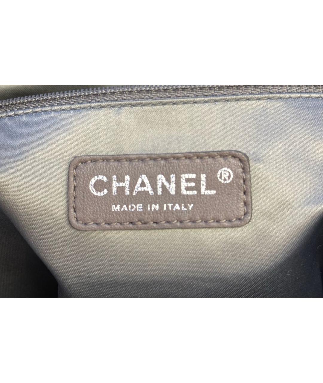 CHANEL Белая кожаная сумка тоут, фото 7