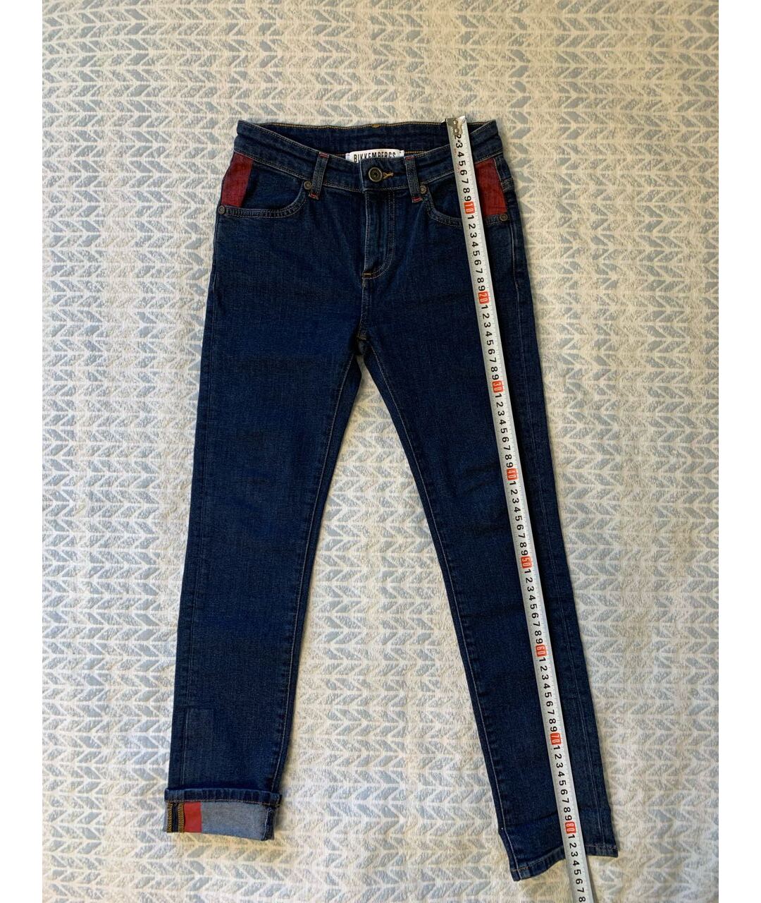 BIKKEMBERGS Темно-синие деним детские джинсы, фото 2