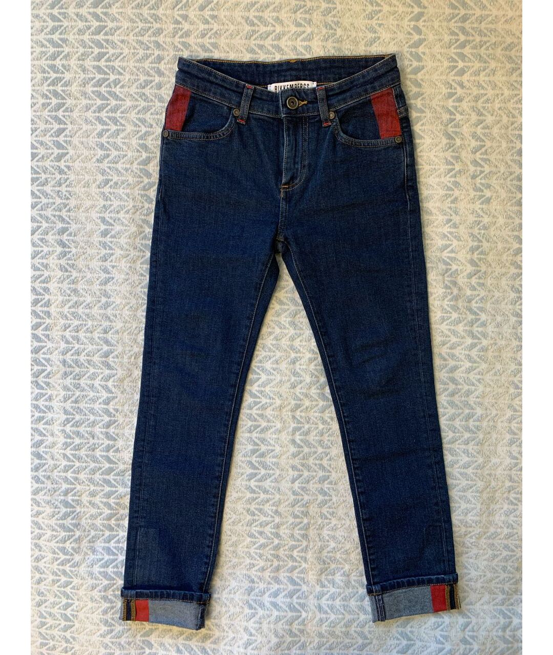 BIKKEMBERGS Темно-синие деним детские джинсы, фото 6