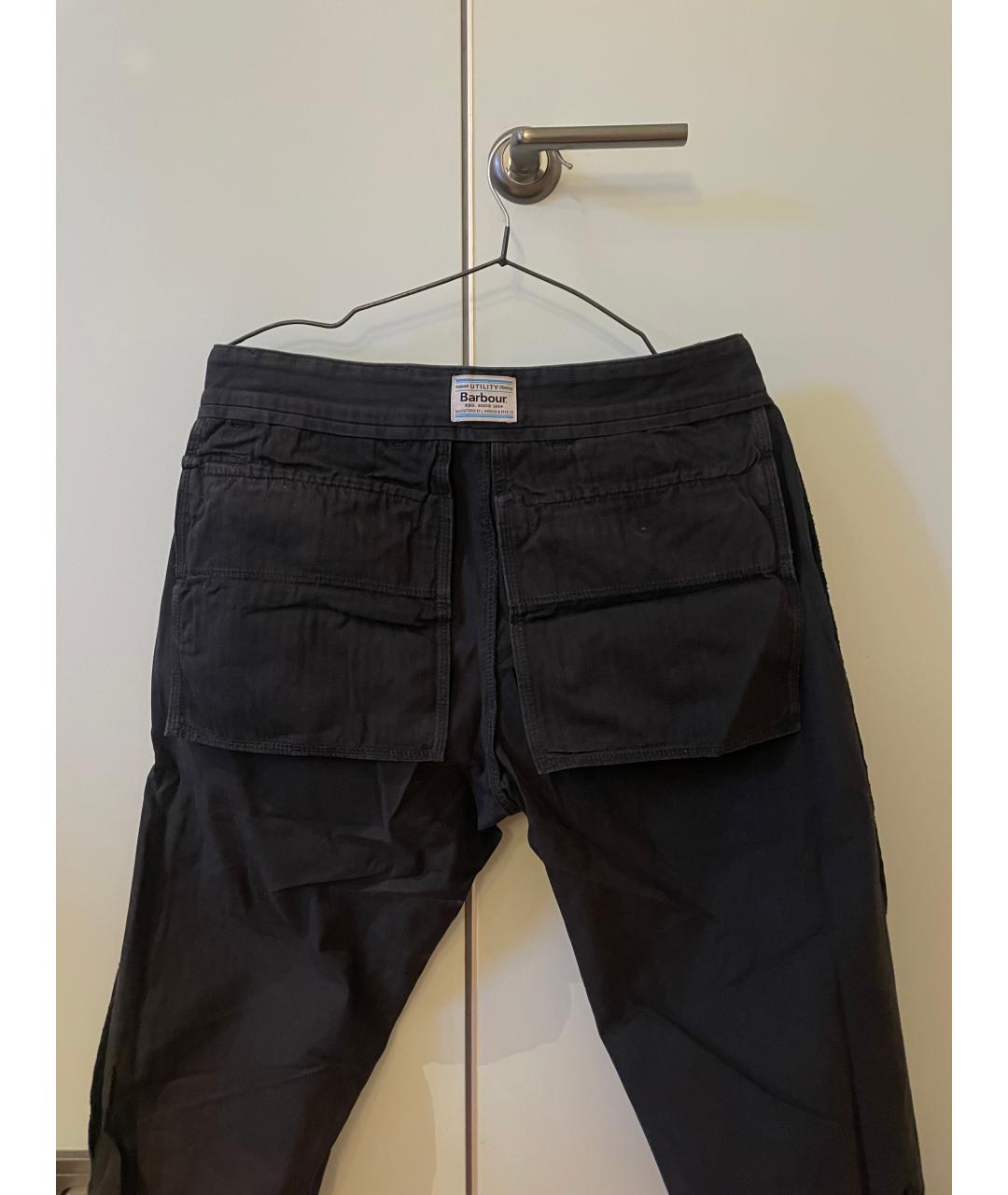 BARBOUR Черные хлопковые брюки чинос, фото 3