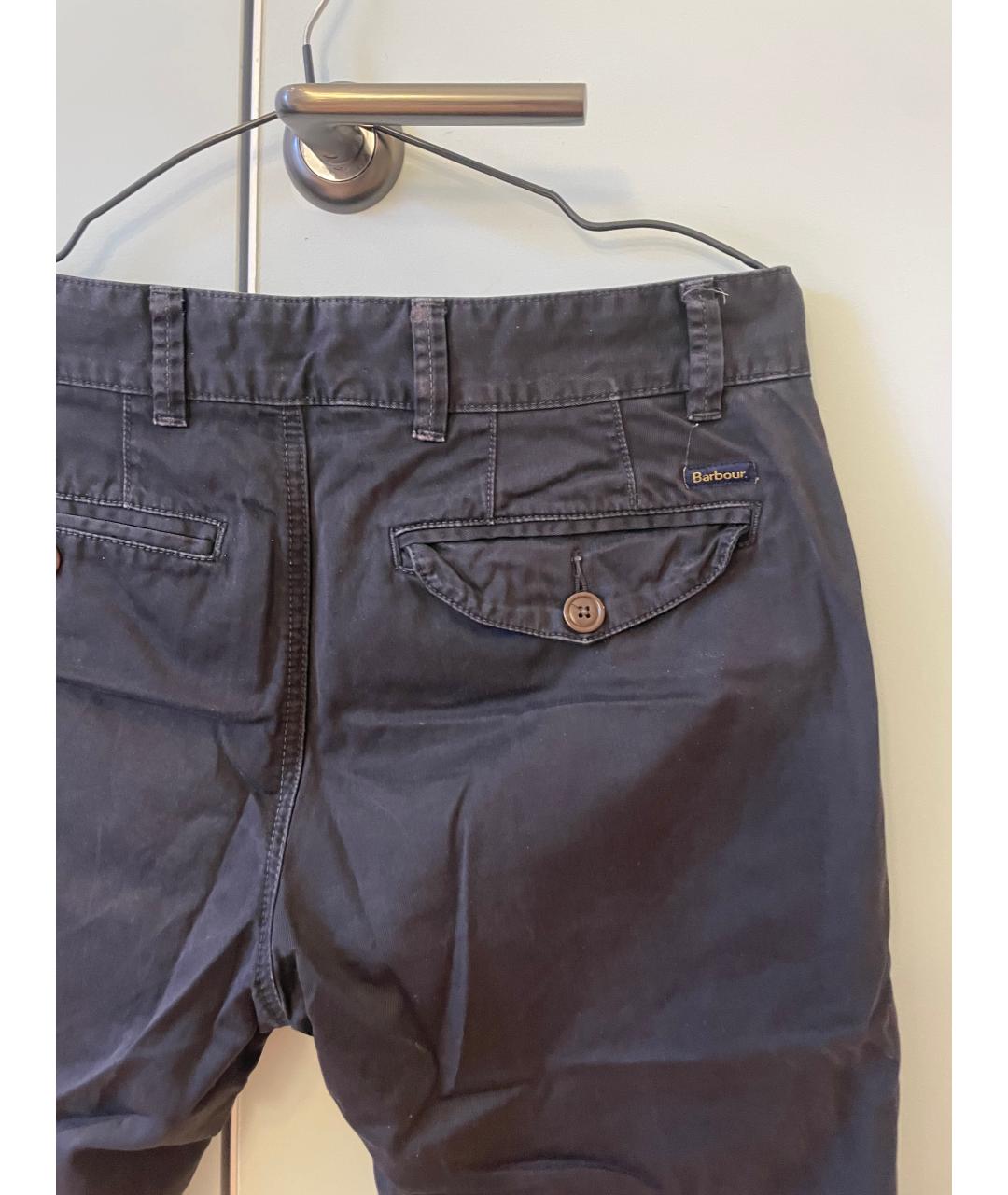 BARBOUR Черные хлопковые брюки чинос, фото 4