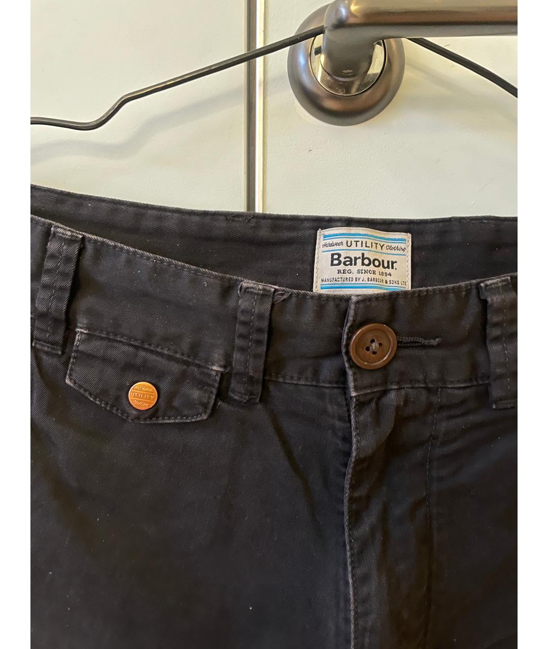 BARBOUR Черные хлопковые брюки чинос, фото 5