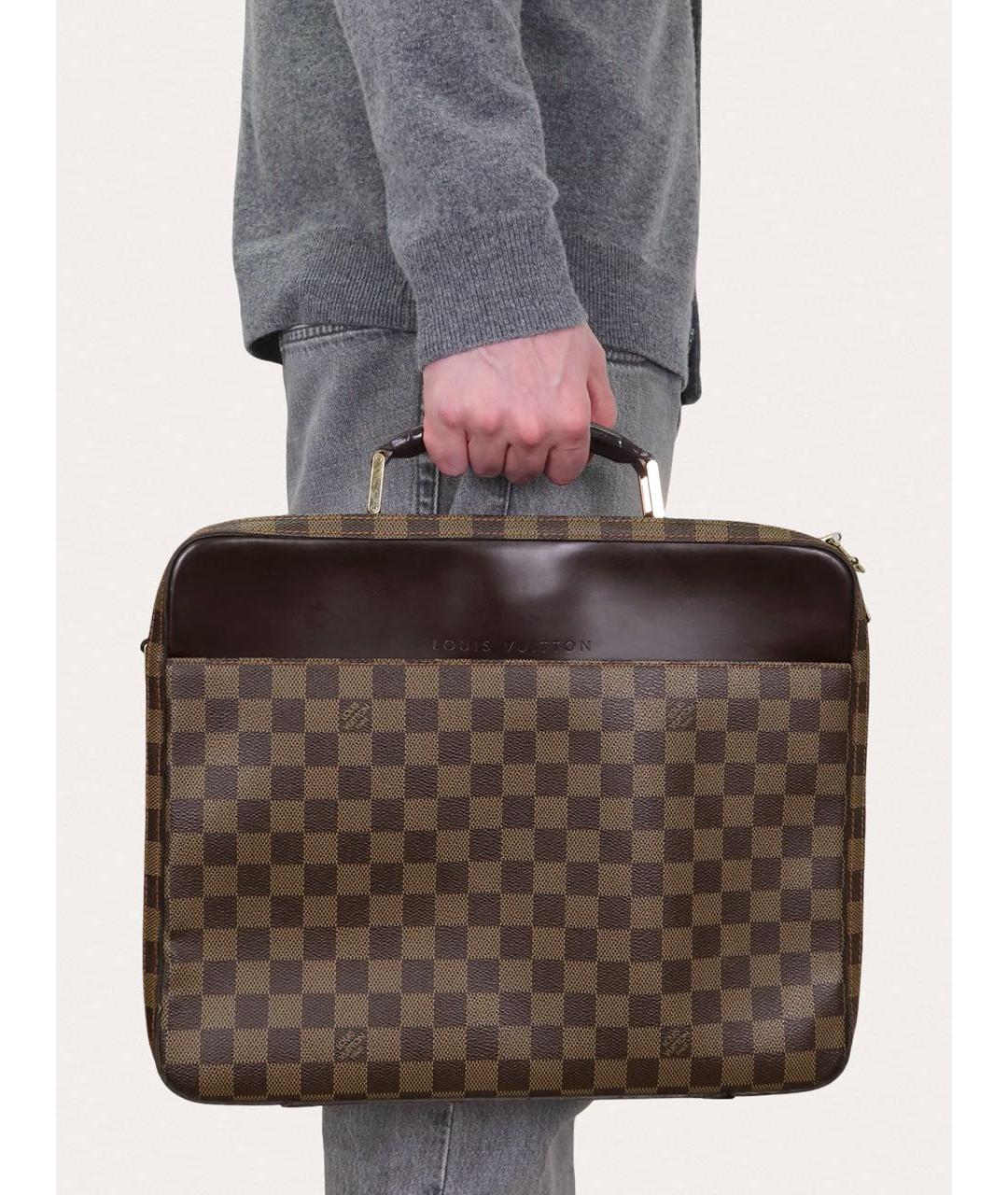 LOUIS VUITTON Коричневый портфель, фото 8