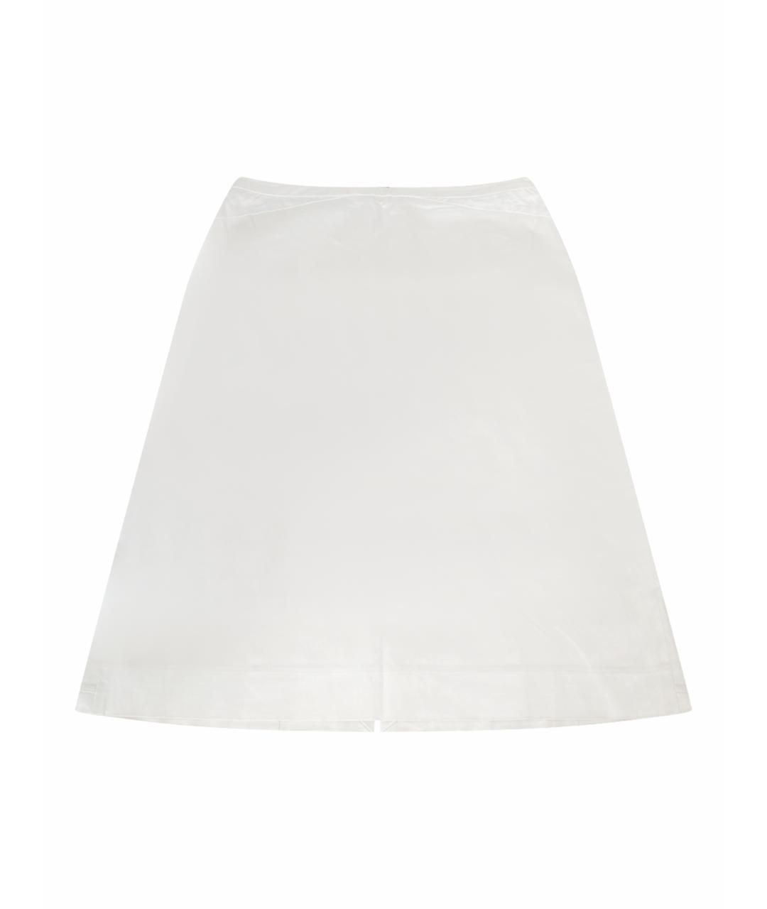ETRO Белая хлопко-эластановая юбка миди, фото 1
