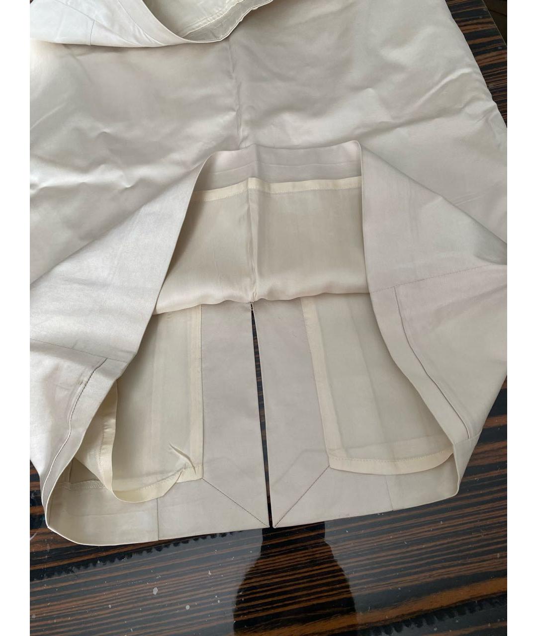 ETRO Белая хлопко-эластановая юбка миди, фото 6
