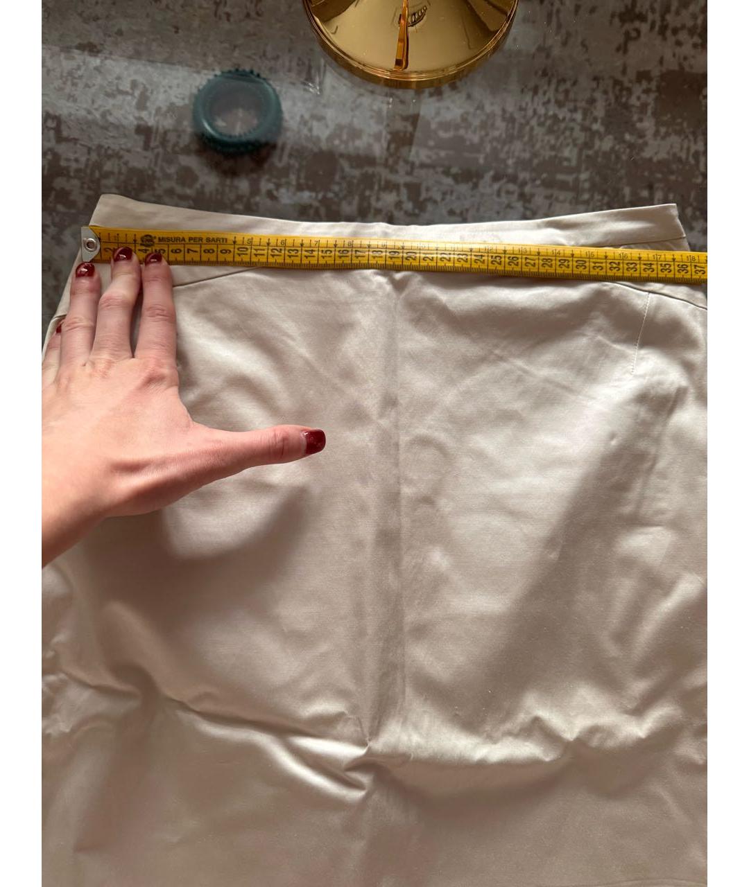 ETRO Белая хлопко-эластановая юбка миди, фото 2