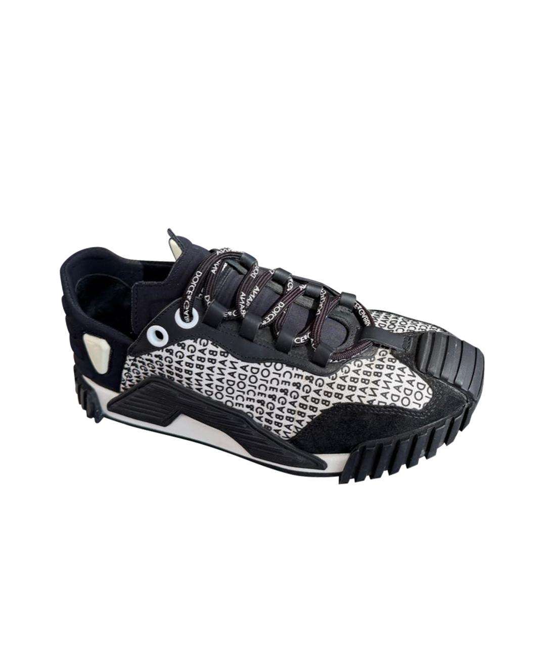 DOLCE&GABBANA Черные замшевые кроссовки, фото 1