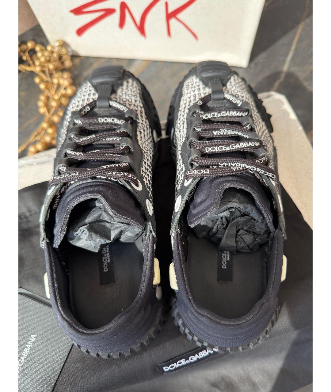 DOLCE&GABBANA Черные замшевые кроссовки, фото 3