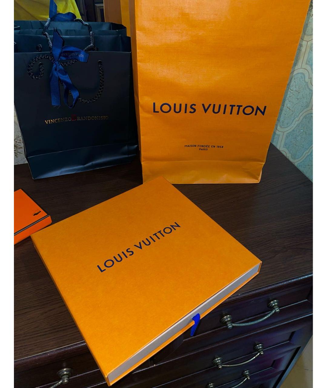 LOUIS VUITTON Розовый шелковый платок, фото 4