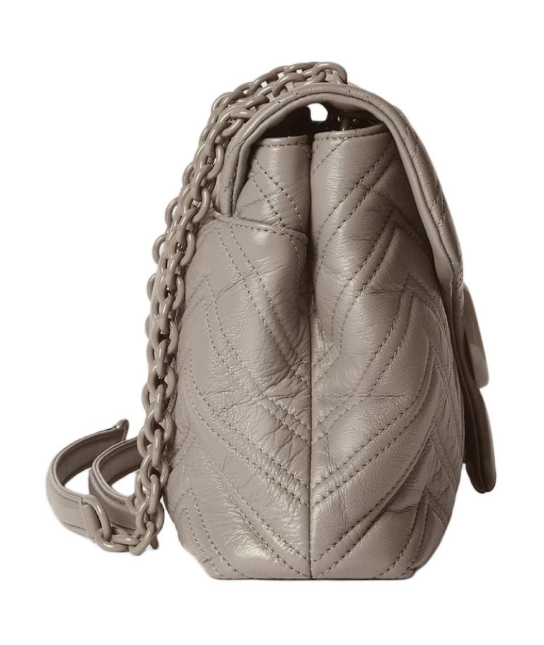 GUCCI Серая кожаная сумка через плечо, фото 3