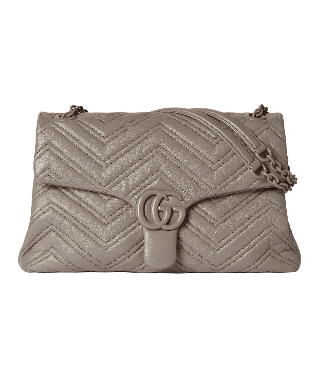 GUCCI Серая кожаная сумка через плечо, фото 1