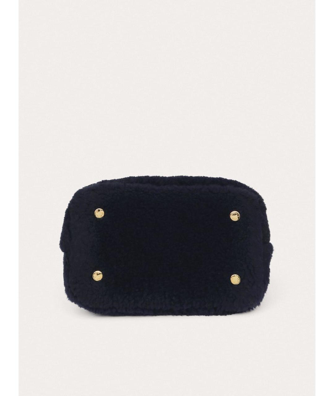 LOUIS VUITTON Синяя шерстяная сумка с короткими ручками, фото 5