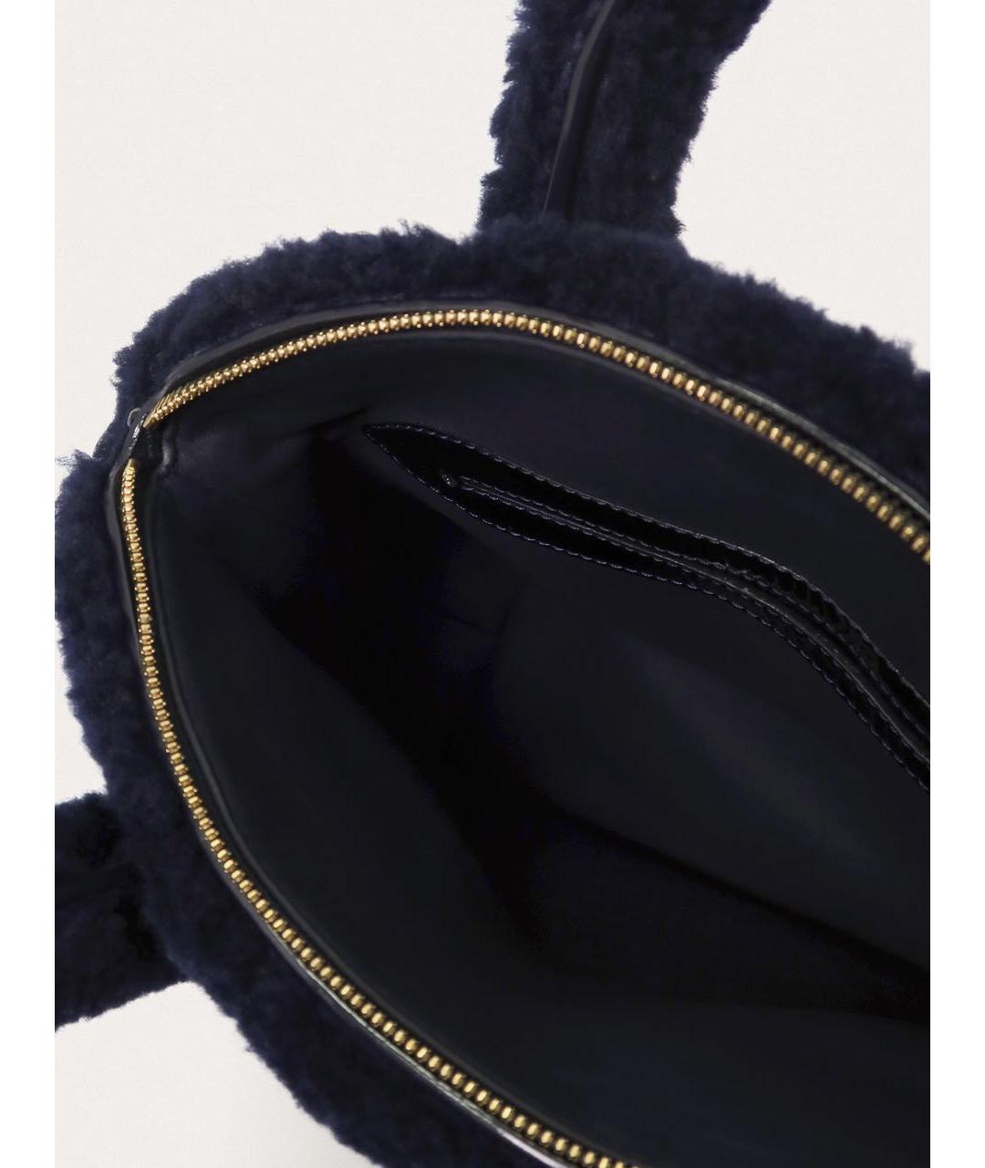 LOUIS VUITTON Синяя шерстяная сумка с короткими ручками, фото 4