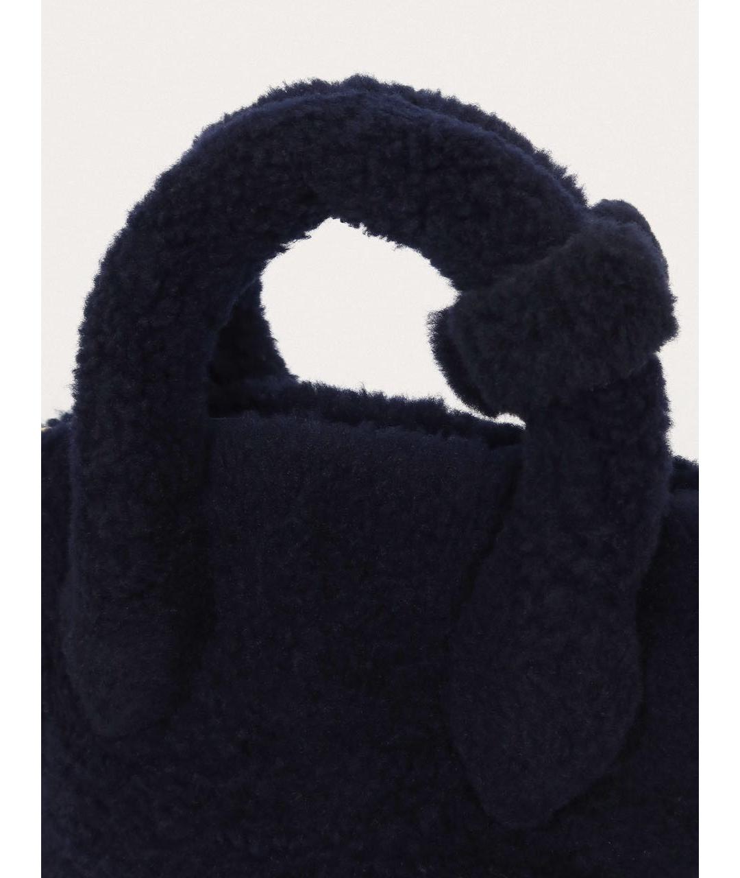 LOUIS VUITTON Синяя шерстяная сумка с короткими ручками, фото 7