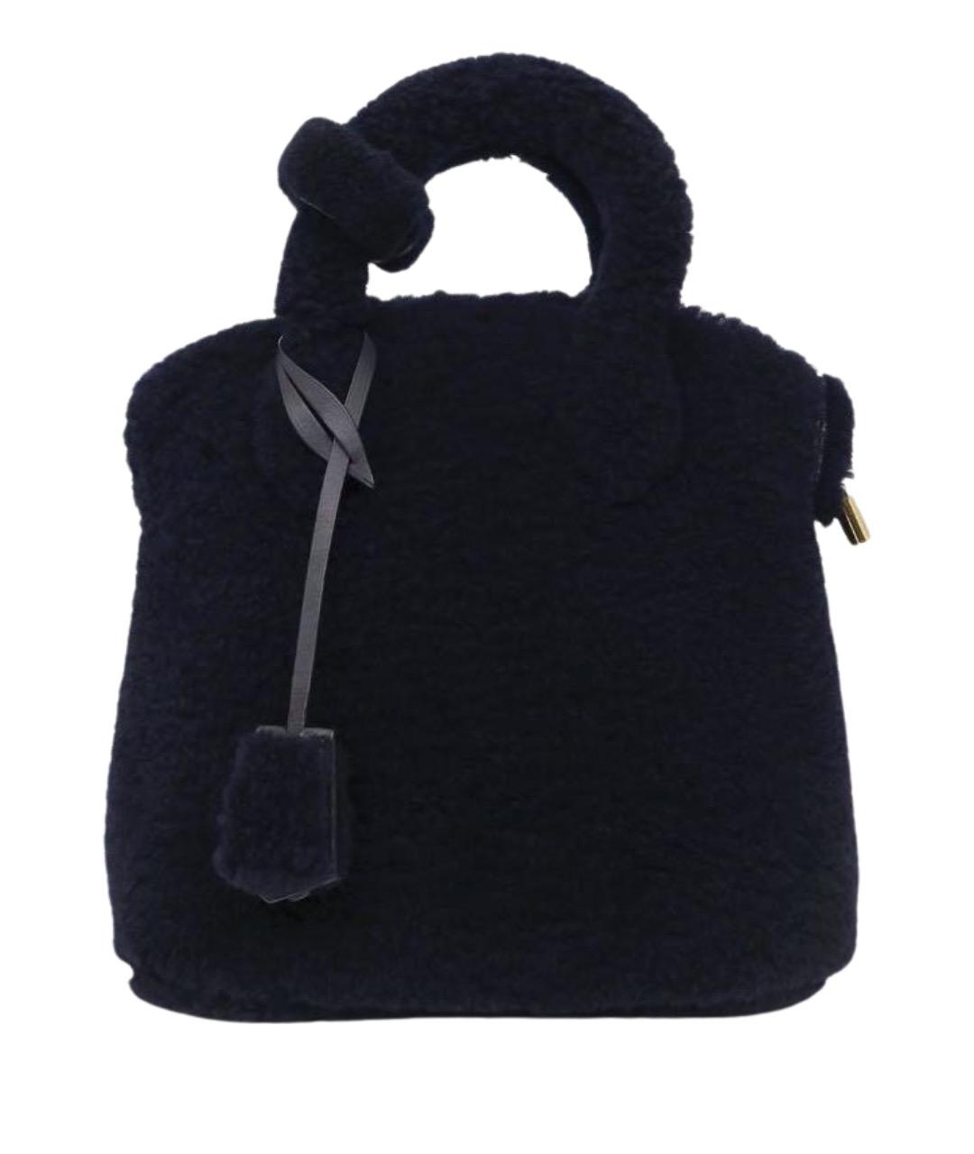 LOUIS VUITTON Синяя шерстяная сумка с короткими ручками, фото 1