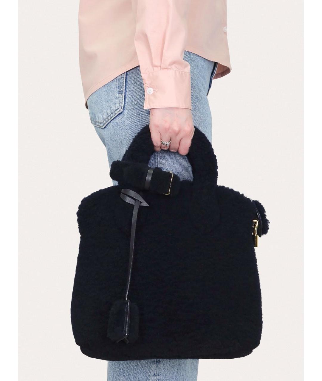 LOUIS VUITTON Синяя шерстяная сумка с короткими ручками, фото 8