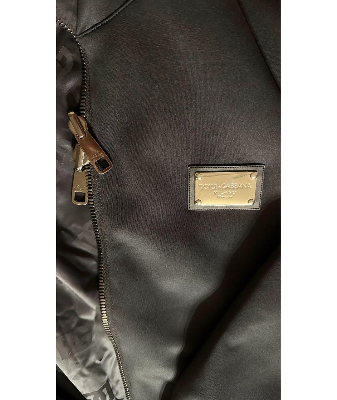 DOLCE&GABBANA Черная полиэстеровая куртка, фото 7