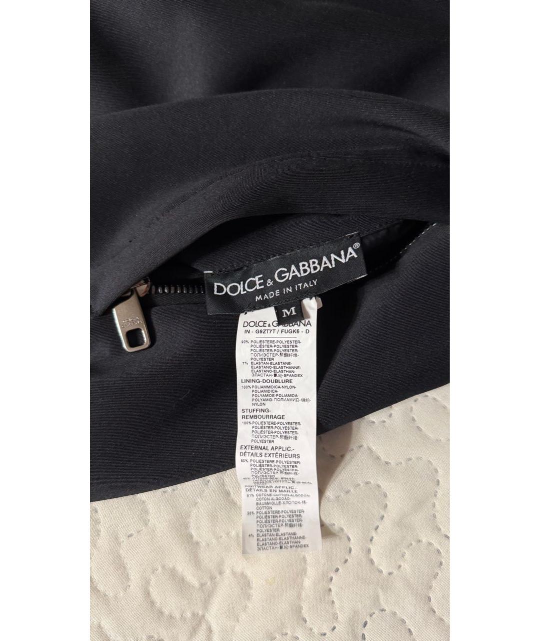 DOLCE&GABBANA Черная полиэстеровая куртка, фото 3
