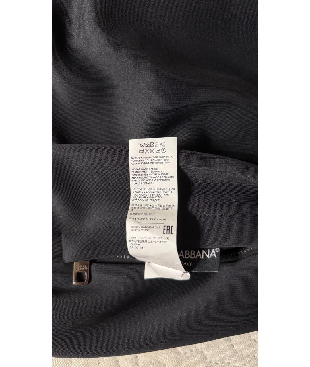 DOLCE&GABBANA Черная полиэстеровая куртка, фото 4