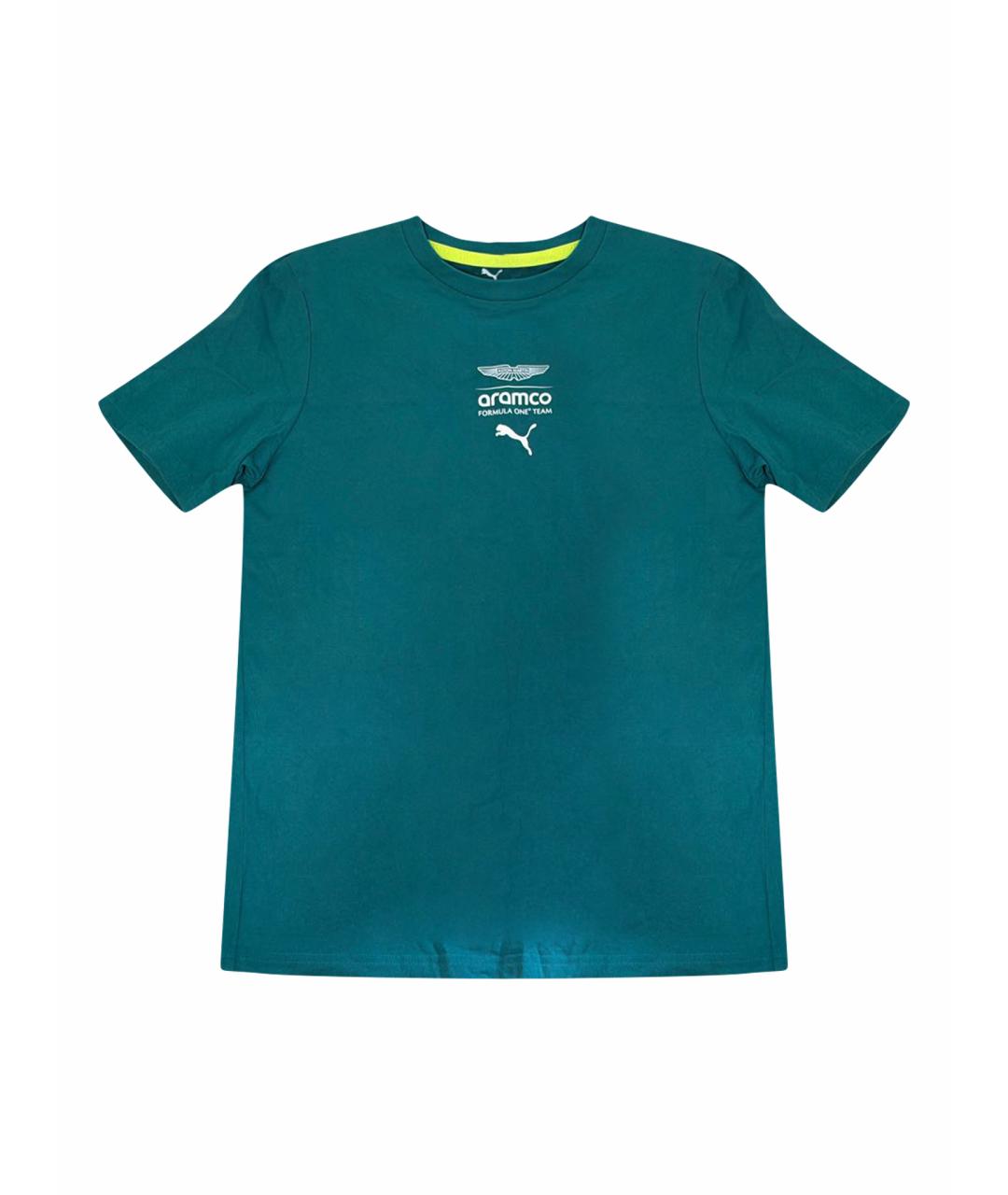 PUMA Зеленая хлопковая футболка, фото 1