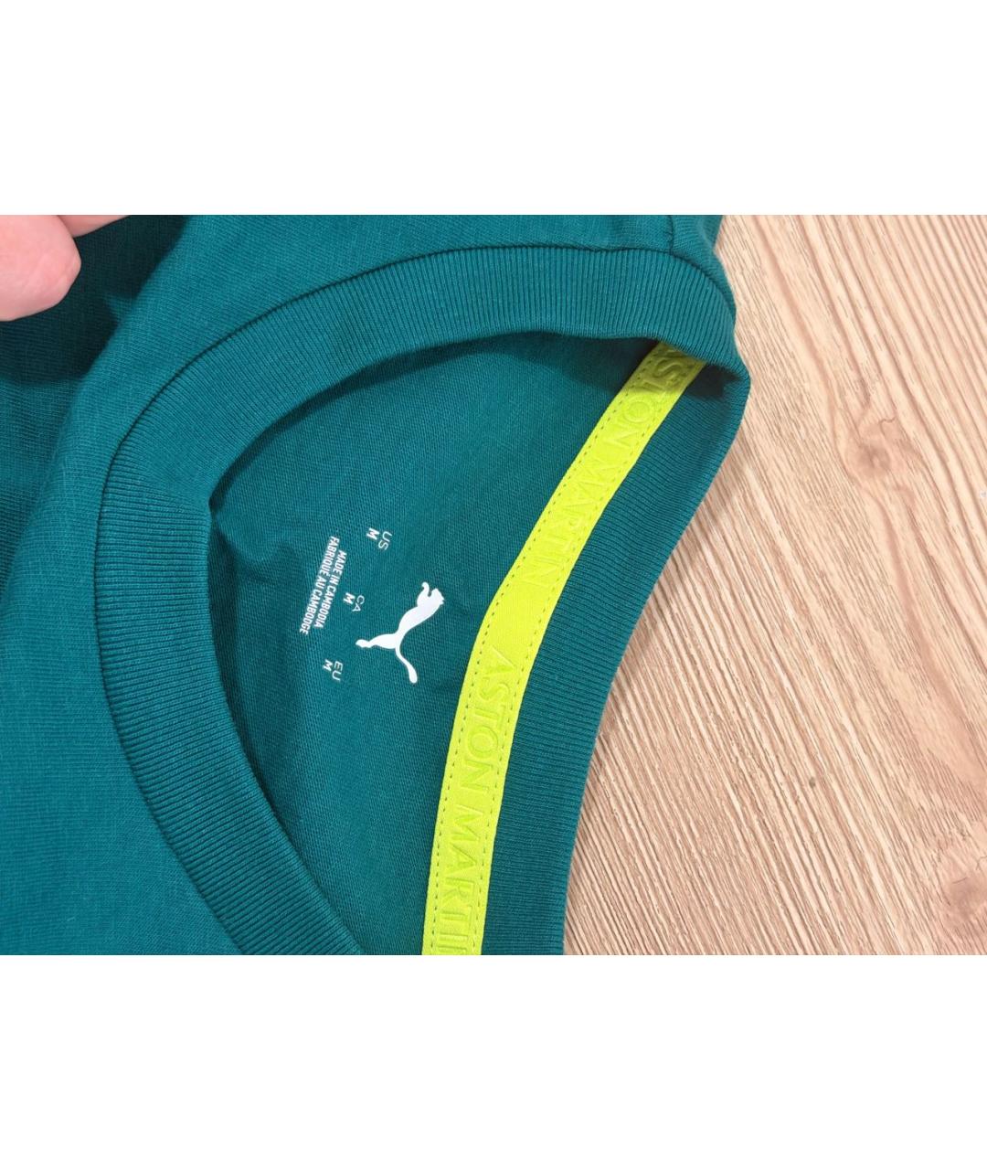PUMA Зеленая хлопковая футболка, фото 3