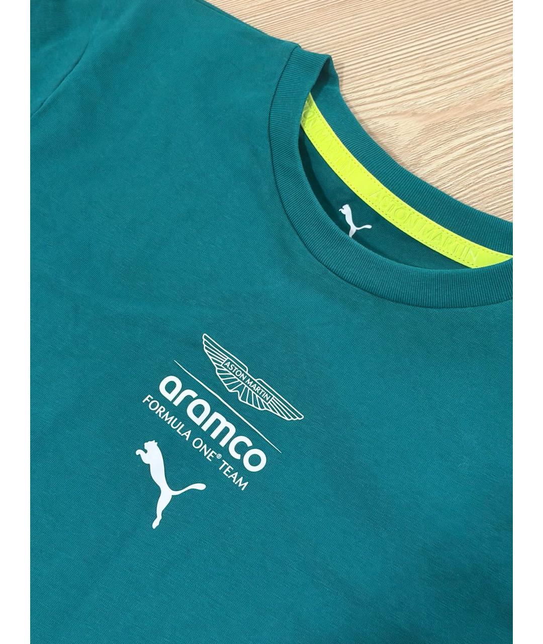 PUMA Зеленая хлопковая футболка, фото 2