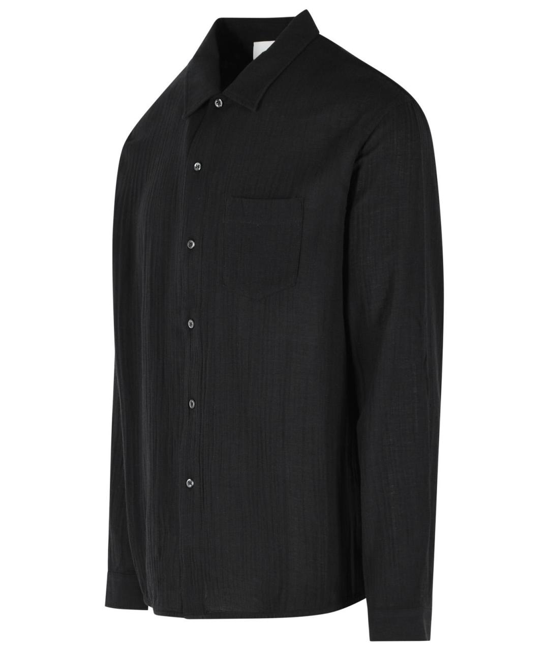 SEFR Черная хлопковая классическая рубашка, фото 2