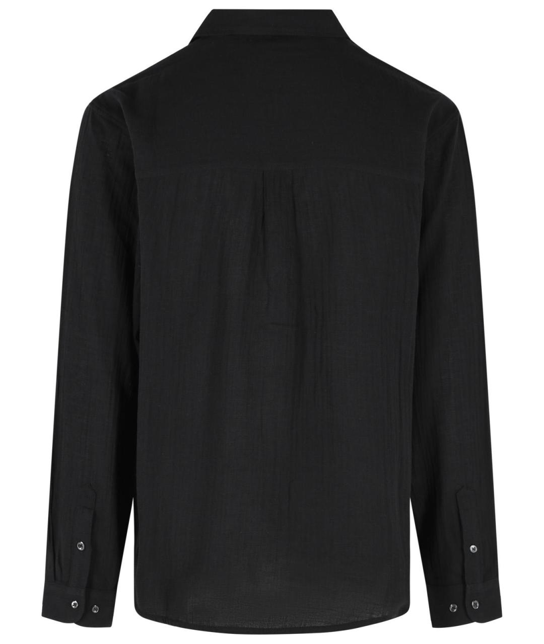 SEFR Черная хлопковая классическая рубашка, фото 3